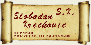 Slobodan Krečković vizit kartica